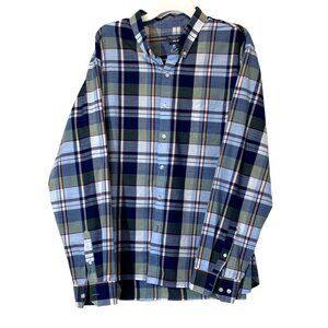 Men’s Blue | Green Plaid Shirt Size  XXL